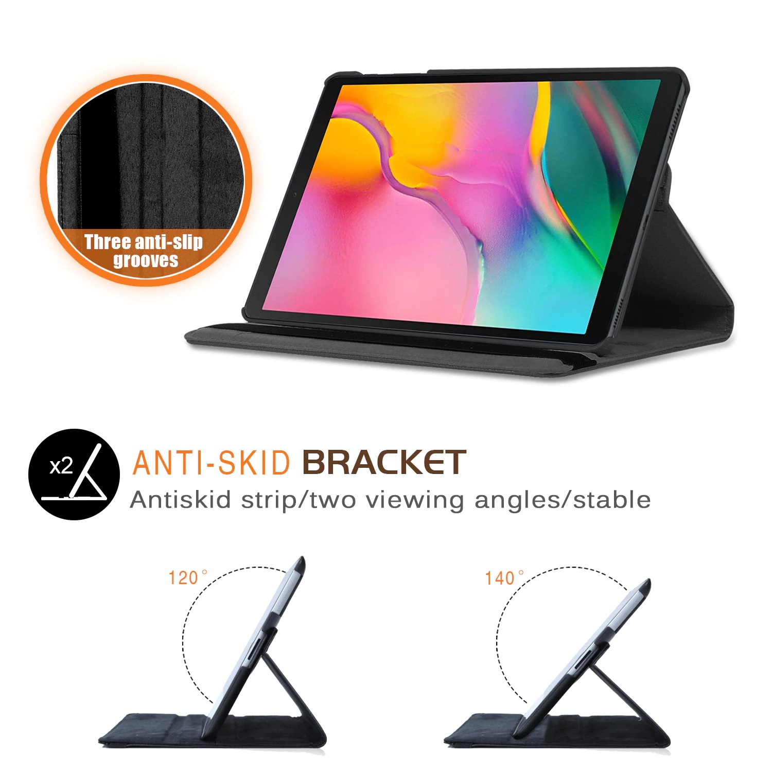 Case bao da Galaxy Tab S6 Lite 2022 / 2020 10.4 inch xoay 360 độ chống sốc hiệu HOTCASE - hàng nhập khẩu