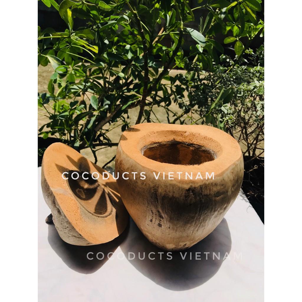 Vỏ bình trà gáo dừa truyền thống
