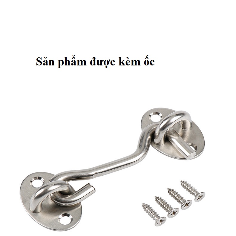 KHÓA MÓC CỬA, CHỐT CỬA SỔ CHỐNG GIÓ GIẬT VA ĐẬP BẰNG THÉP KHÔNG GỈ - TK
