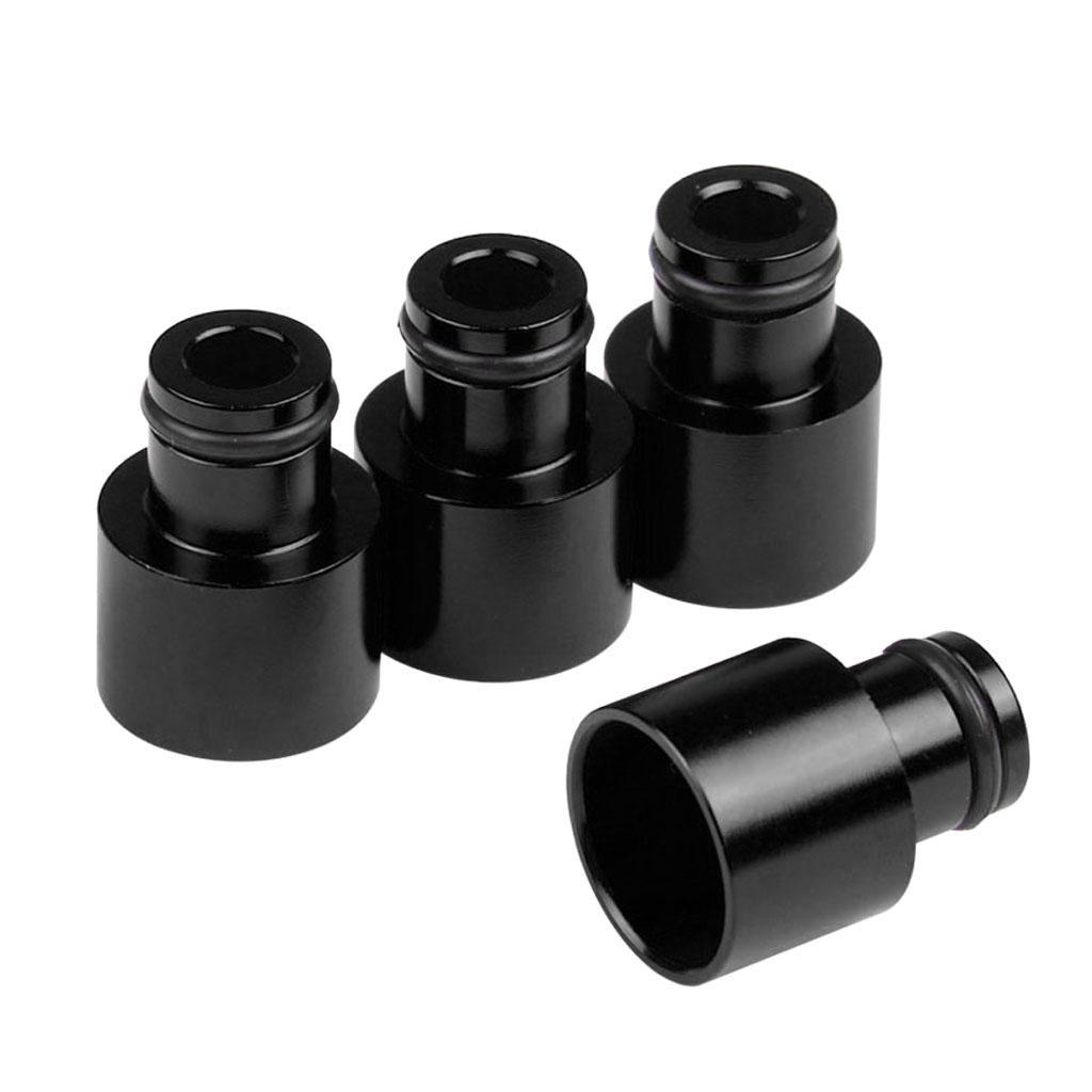8pcs Fuel Injector Adapters Replace for Car Black+Sliver