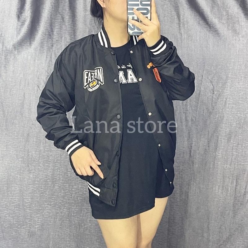 Áo Bomber Dù Logo In Mịn Đẹp Form Unisex Chất Dù 2 lớp