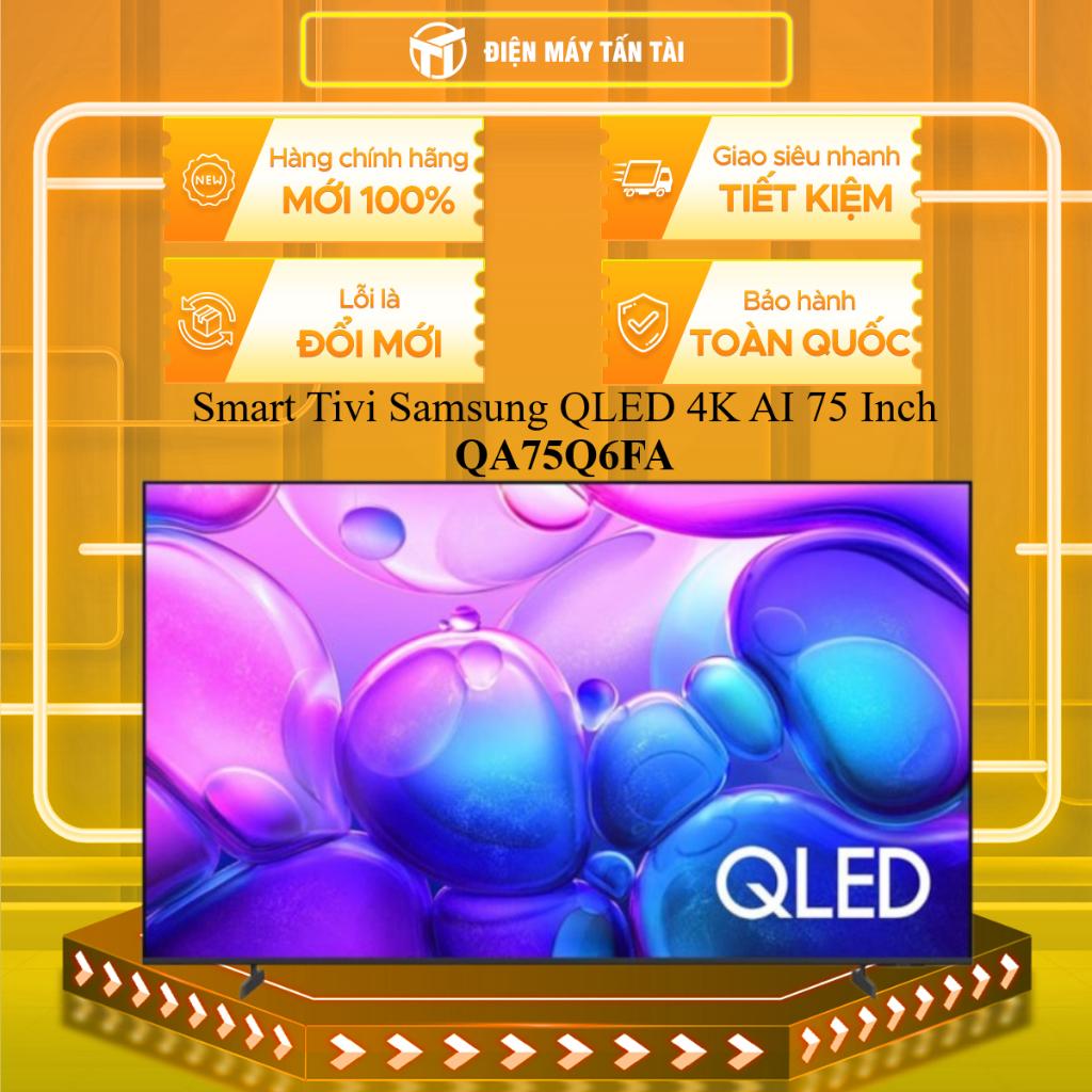 QA75Q6FA - Smart Tivi Samsung QLED 4K AI 75 Inch QA75Q6FA - HÀNG CHÍNH HÃNG - GIAO HCM