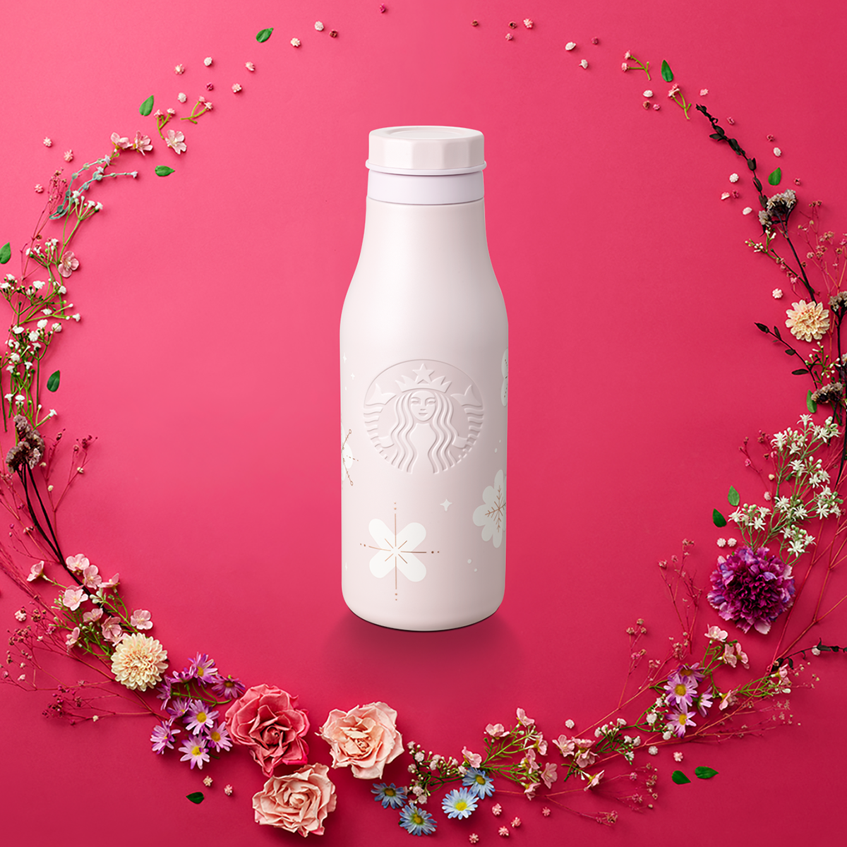 Bình Giữ Nhiệt Starbucks 16Oz (473ml) SS Snowflake Iridescent