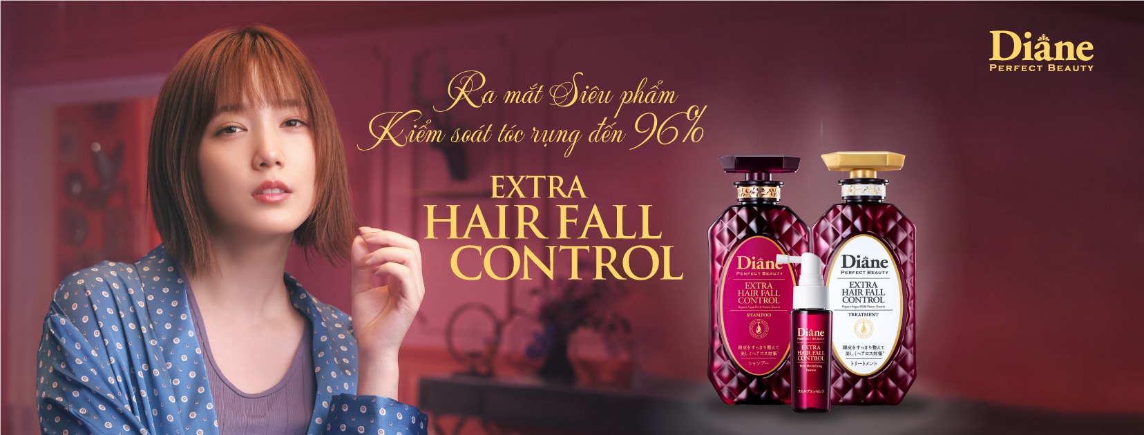 Dầu Gội Kích Mọc Tóc / Dầu Gội Ngăn Rụng nhật bản Moist Diane Extra Hair Fall Control 450ml