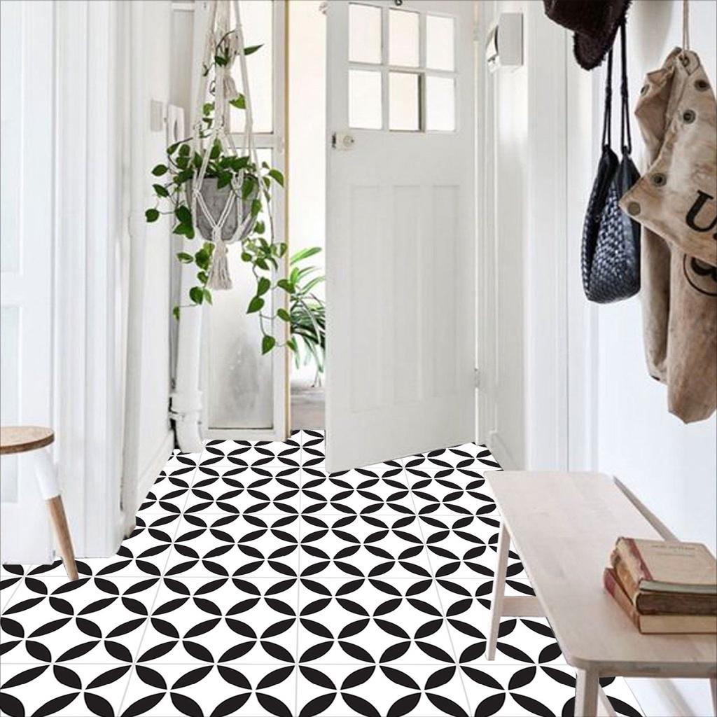 Decal KEO XÁM Dán Sàn Chuyên Dụng, Decal Cao Cấp Họa Tiết Gạch Bông Chống Trầy Xước, Chống Thấm Nước Đa Dạng Mẫu Mã