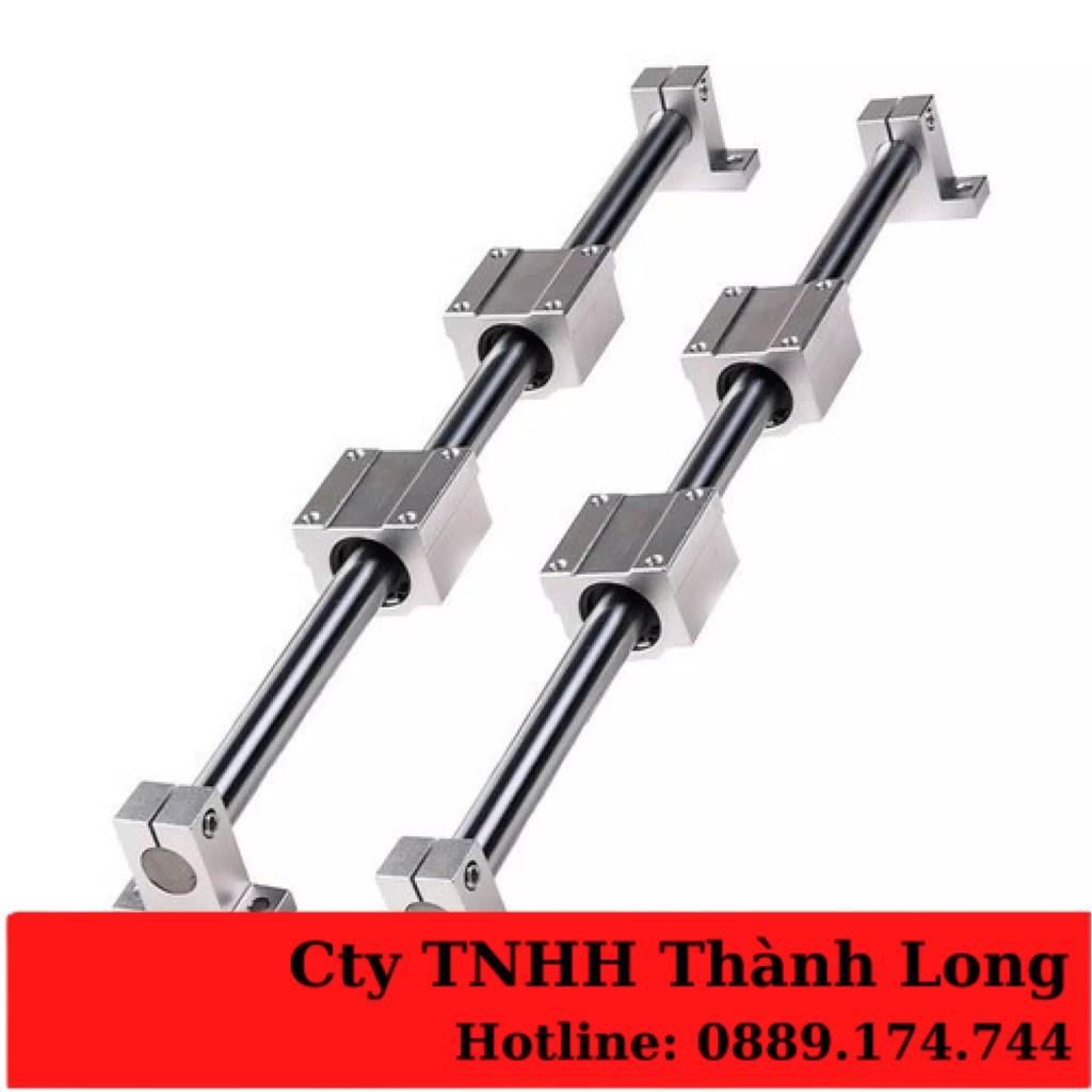 Combo 2 thanh trượt tròn phi 12mm + 4 gối đỡ SK12+ 4 con trượt SCS12