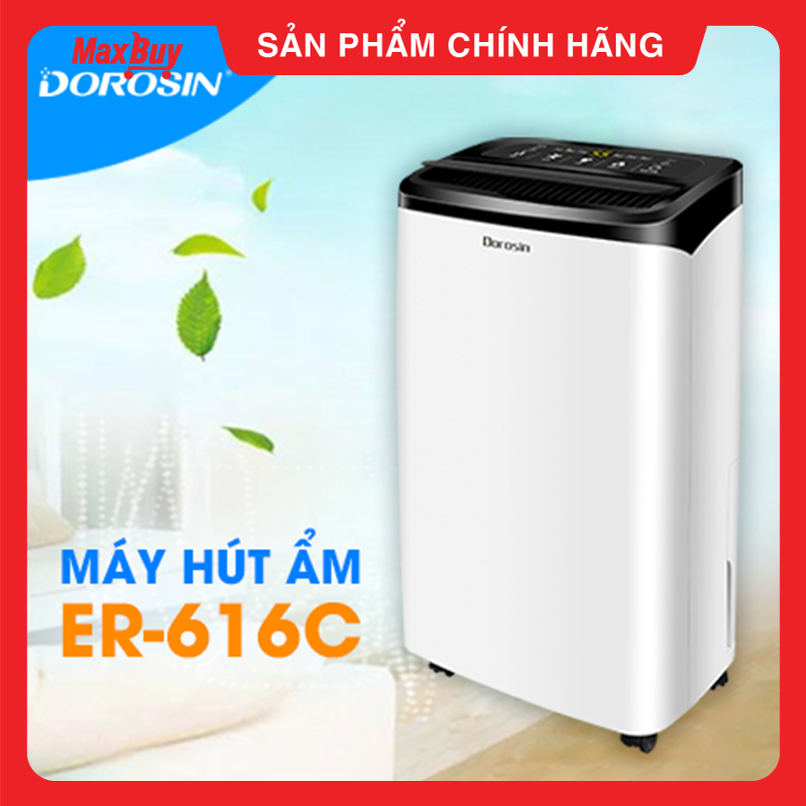 Máy hút ẩm gia dụng chính hãng Dorosin 618C (40m2)/Công suất hút ẩm 18 lít /ngày - Cảm biến điện tử thông minh - Độ ồn thấp