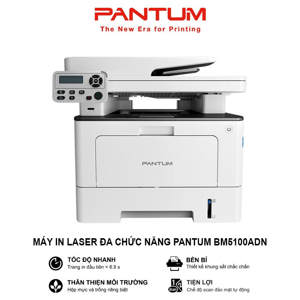 Máy in Laser đa chức năng PANTUM BM5100ADN, in qua mạng LAN, đen trắng, tốc độ cao, scan, photocopy, tự động đảo mặt, A4