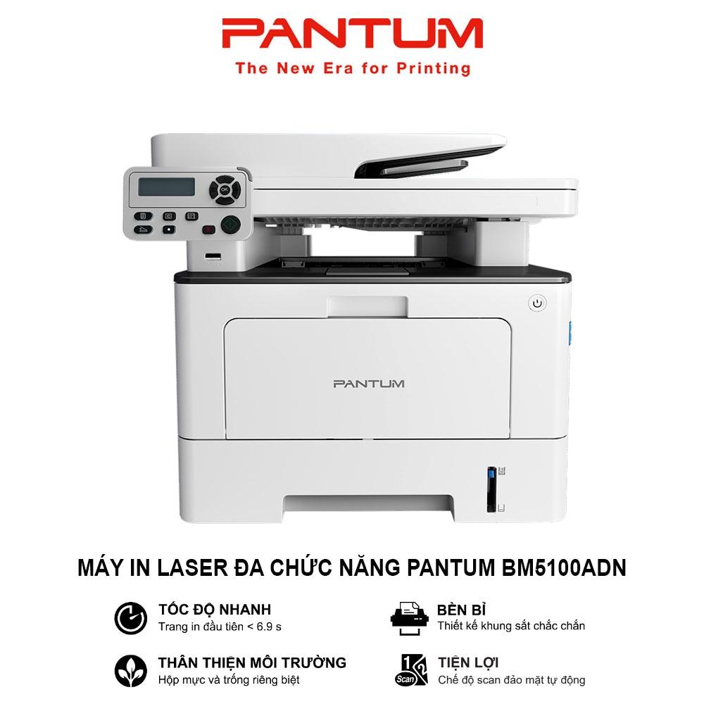 Máy in Laser đa chức năng PANTUM BM5100ADN, in qua mạng LAN, đen trắng, tốc độ cao, scan, photocopy, tự động đảo mặt, A4 (Hàng chính hãng)