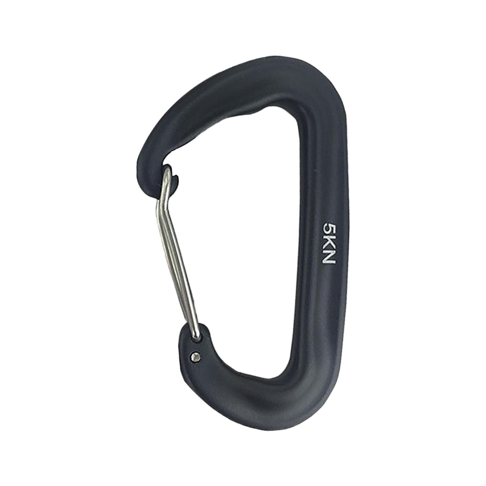 Metal Locking Carabiner Gadgets Keyring Heavy Duty 3 inch Small Carabiner Clip D Shaped Carabiner for Water Bottle Fishing Mountaineering