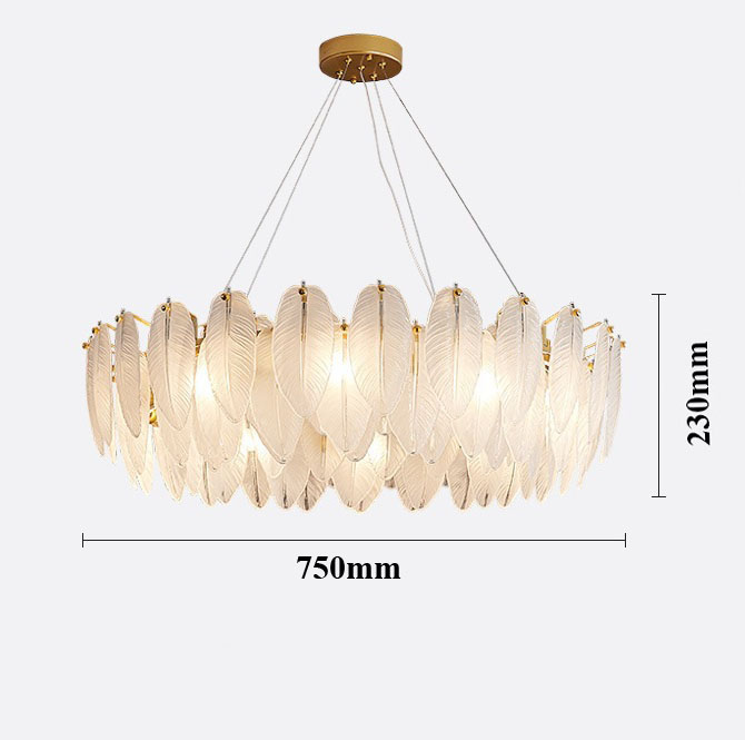 Đèn chùm pha lê EVESO kiểu dáng hiện đại trang trí nhà cửa sang trọng, cao cấp - Tặng kèm LED.