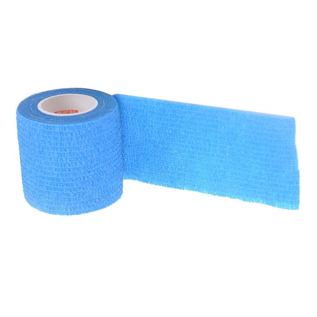 2Pcs 5cm Self Adhesive Wrist Brace Ankle Joints Bandage Tape Blue / Skin Color