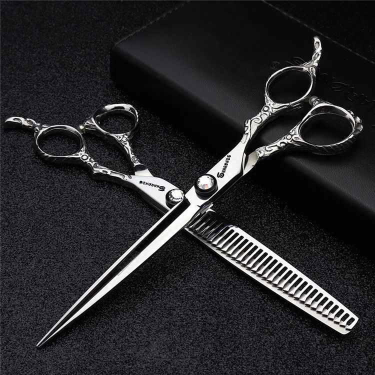 Kéo Cắt Tóc 7 inch Cao Cấp Sha ronds- Kéo cắt tỉa tóc 7 inch dùng cho Salon Bao gồm bao da