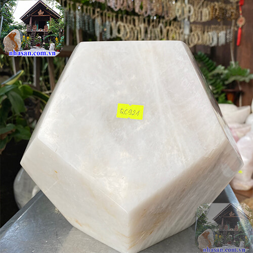 Đá thạch anh 12 mặt giúp điều hòa năng lượng dương QC921 nặng 15.2kg kích thước 22x14