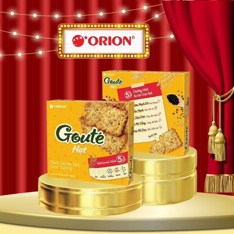 Hộp 8 gói bánh Orion GOUTE HẠT dinh dưỡng (316,8G)