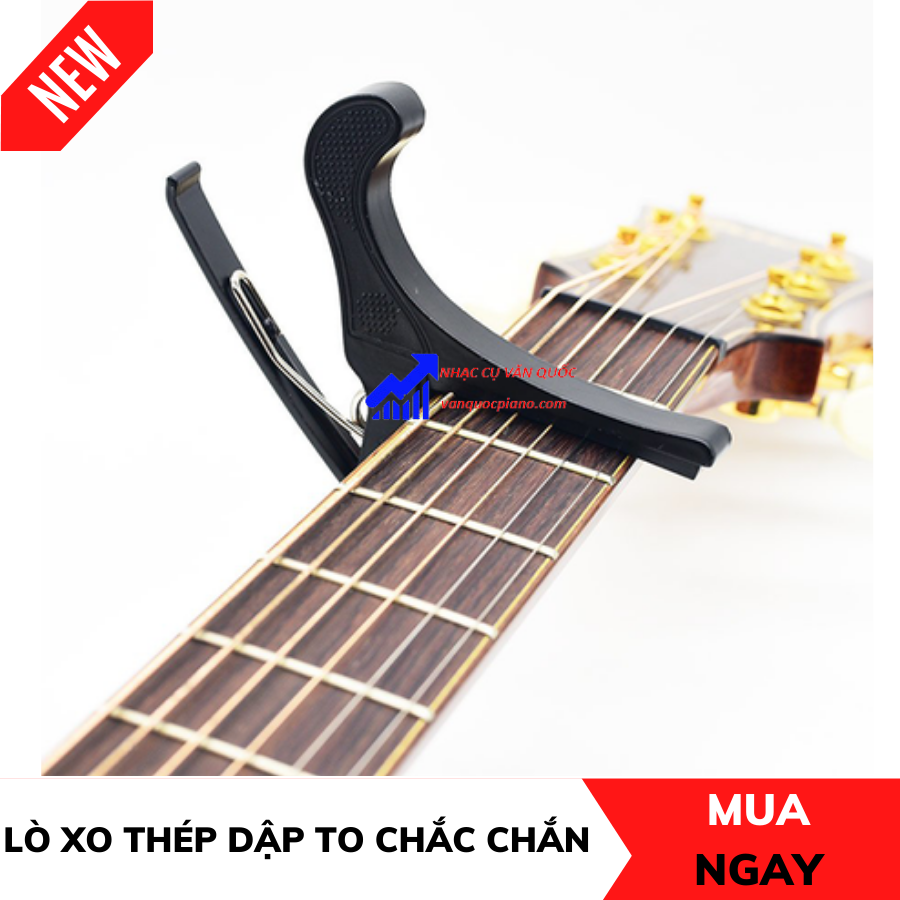 Hình ảnh Capo Guitar Cho Đàn Guitar Acoustic - Capo Nâng Tone Cho Đàn Guitar