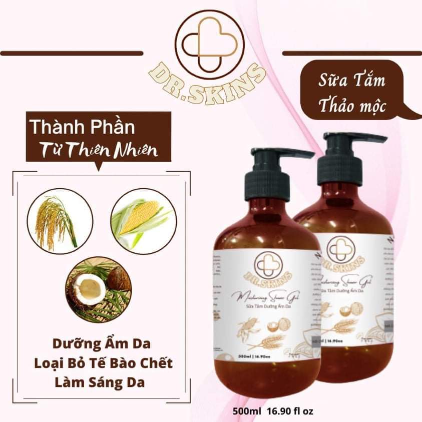 Sữa tắm dưỡng ẩm da DR.SKINS 500ml THẢO MỘC