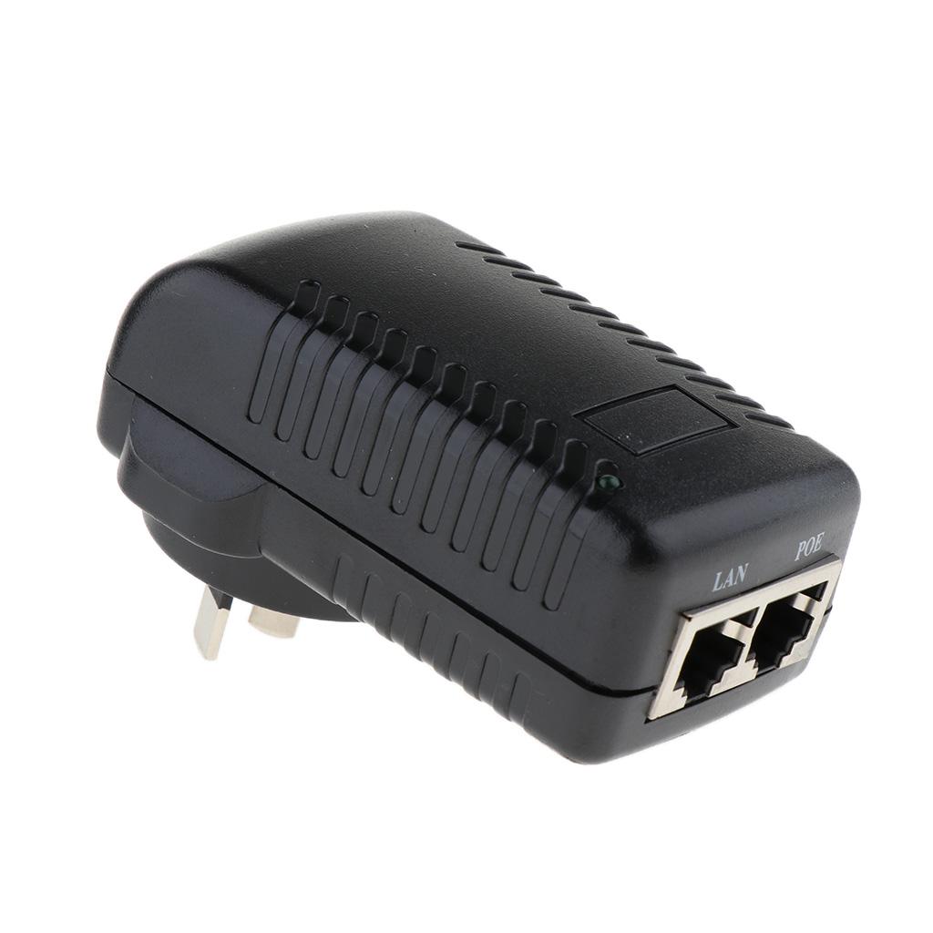 48V0.5A POE Injector Power Supply Wall Adapter IEEE 802.3af for IP Camera