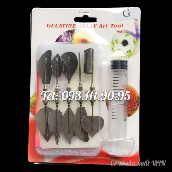 Bộ 10 dụng cụ làm thạch rau câu 3D - Bộ nhập khẩu - Tặng kèm xi lanh – Mã số 1000