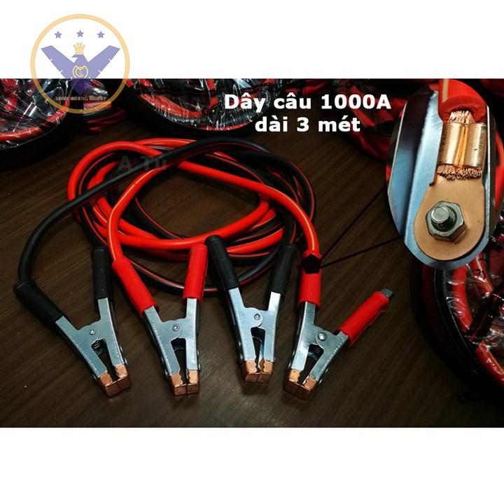 Bộ dây câu bình ắc quy xe ô tô - Dài 3m mỗi dây - Chịu tải 1000AMP