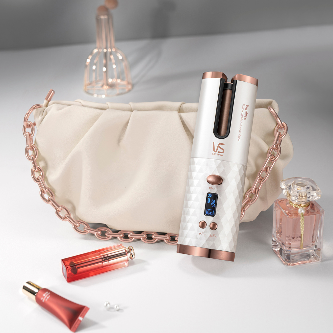 Máy uốn tóc tự động không dây VS Sassoon phủ Ceramic màu trắng