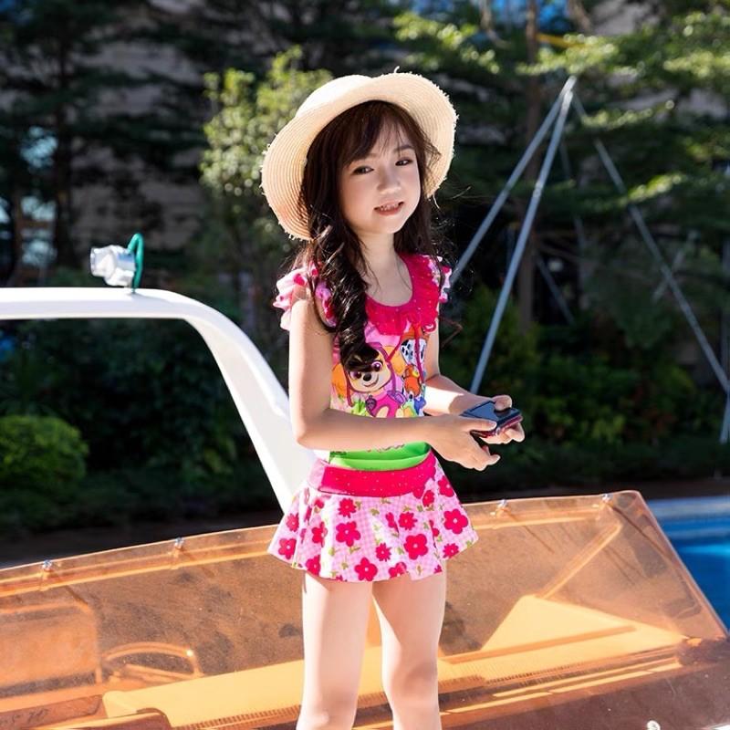 Bộ đồ bơi bikini liền bé gái in hình chó cứu hộ Paw patrol siêu xinh