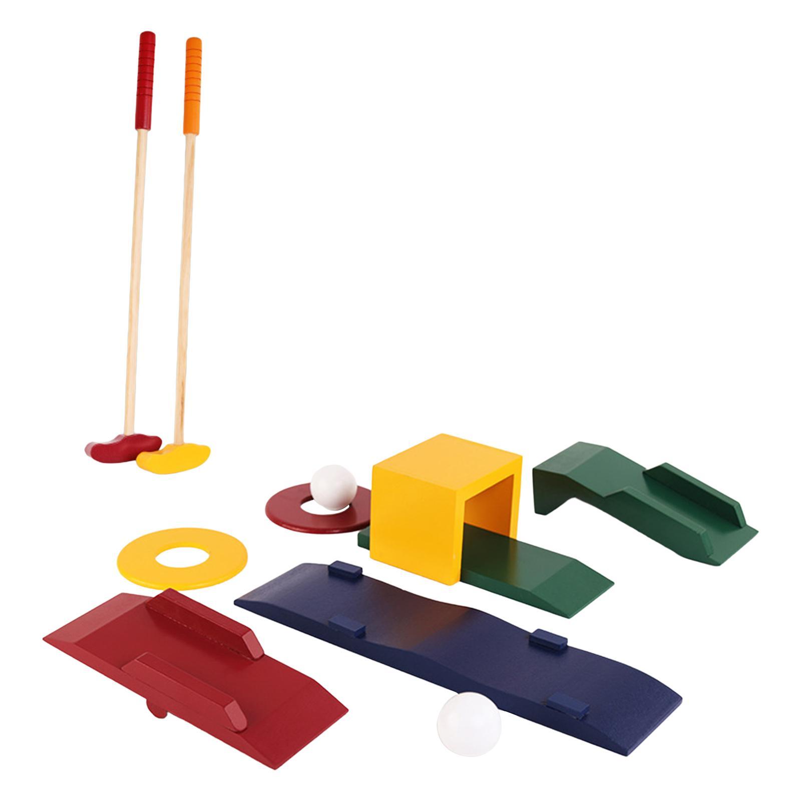 Kids Golf Clubs Set Exercise Ball Toys with Wooden Ball for Indoor