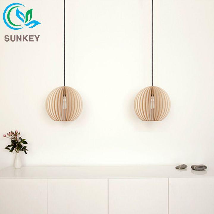Đèn Gỗ Trang Trí Thả Trần Aion - Đường Kính 30cm - Chất Liệu Gỗ Plywood Cao Cấp - Bảo Hành 1 Năm