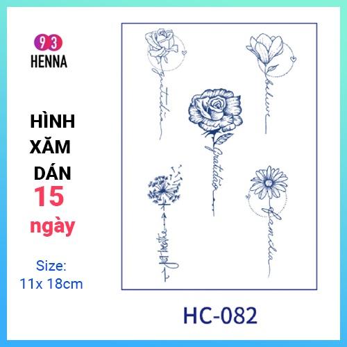 Hình Xăm Dán Tạm Thời Thảo Dược 15 Ngày mã HC082