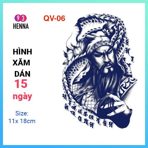 Hình Xăm Dán Tạm Thời Thảo Dược 15 Ngày Quan Vũ QV-06