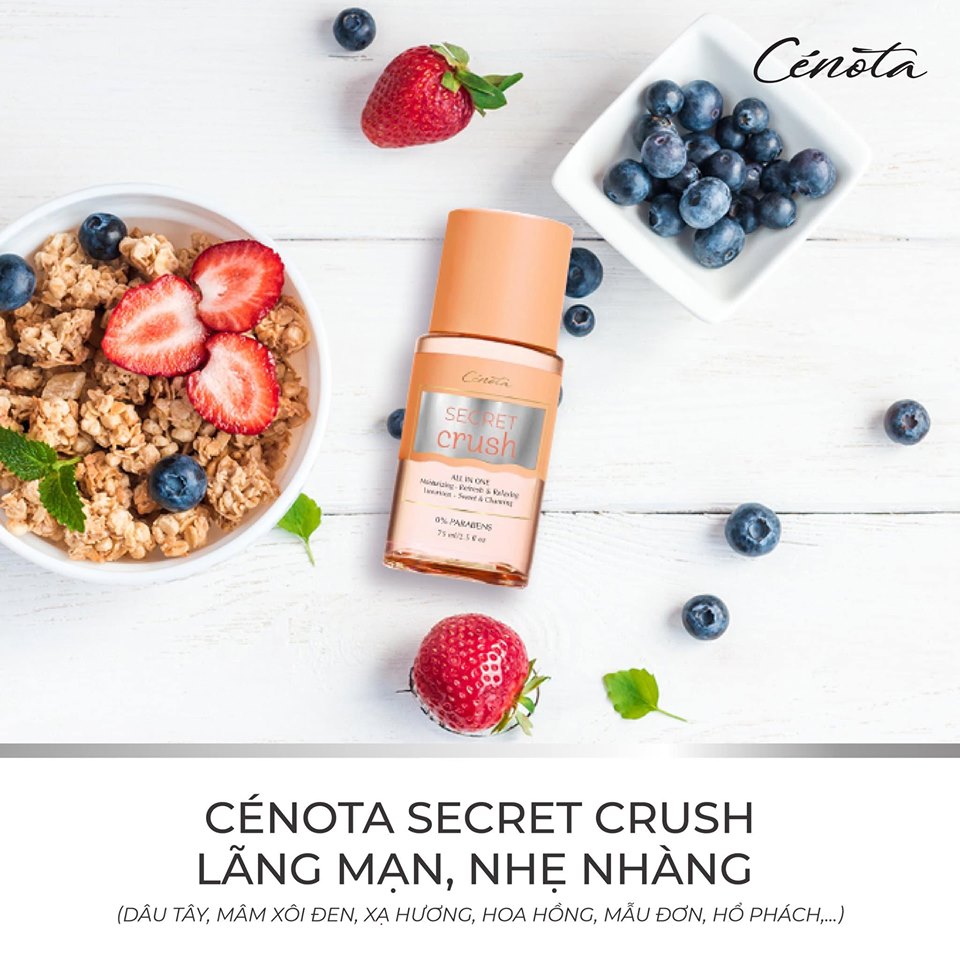 Nước hoa Dưỡng thể Cenota Secret Sexy Crush 75ml Nhẹ Nhàng Lãn Mạn