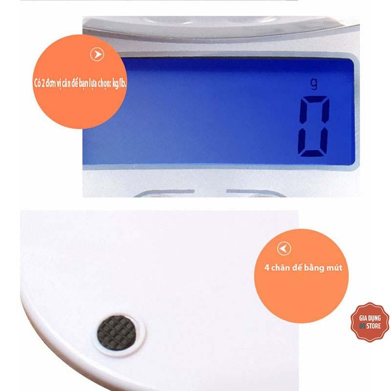 Cân Tiểu Ly 5 Kg Electronic Kitchen Scale – cân thực phẩm gia vị nhà bếp tiện dụng ( CÂN TIỂU LY )