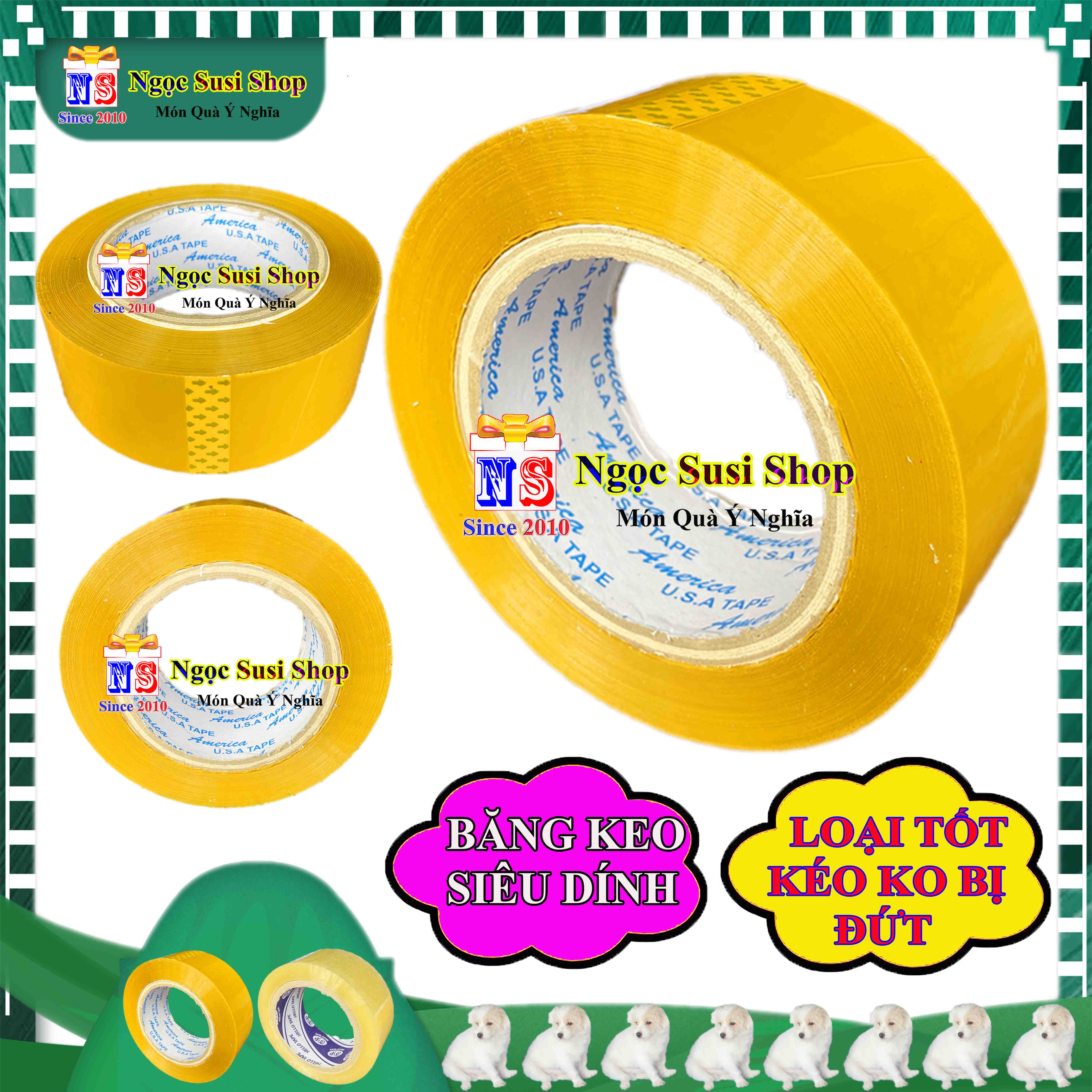 1 CUỘN BĂNG KEO TRONG VÀNG ĐỤC SIÊU DÍNH NHA MUA CHỌN LOẠI - BĂNG DÍNH CHẮC CHẮN