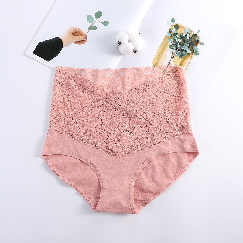 COMBO 5 QUẦN COTTON PHỐI REN LƯNG CAO ÔM BỤNG 86041