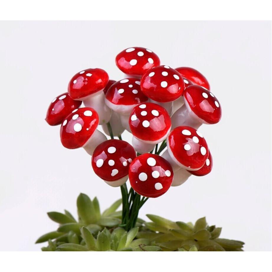 KHO-HN * Mô hình nấm (có 8 màu cho khách tự chọn màu) cao 3cm trang trí tiểu cảnh, bonsai, DIY