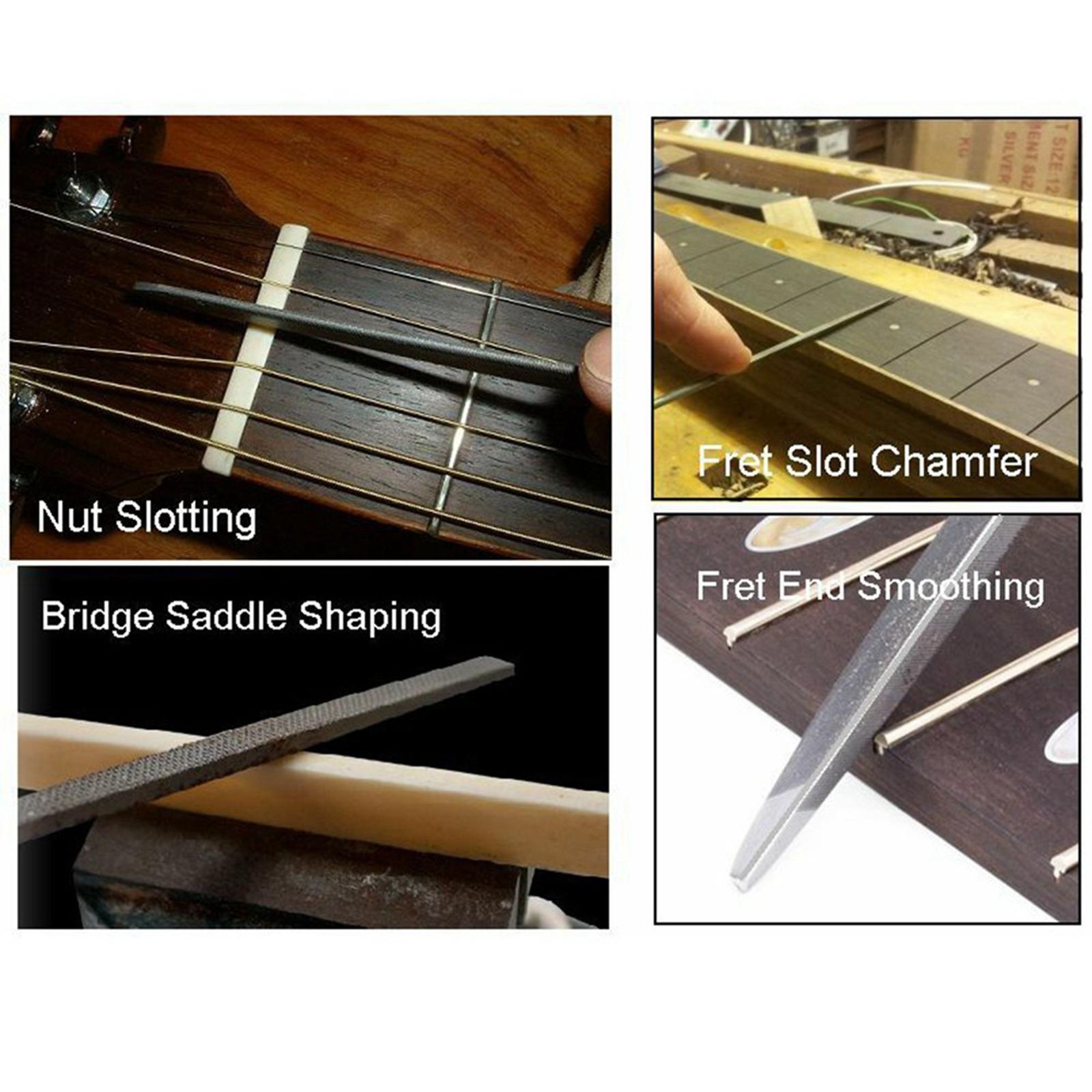 5Pcs Guitar Fret File Guitar Repairing Fret Leveling for Guitar Ukulele