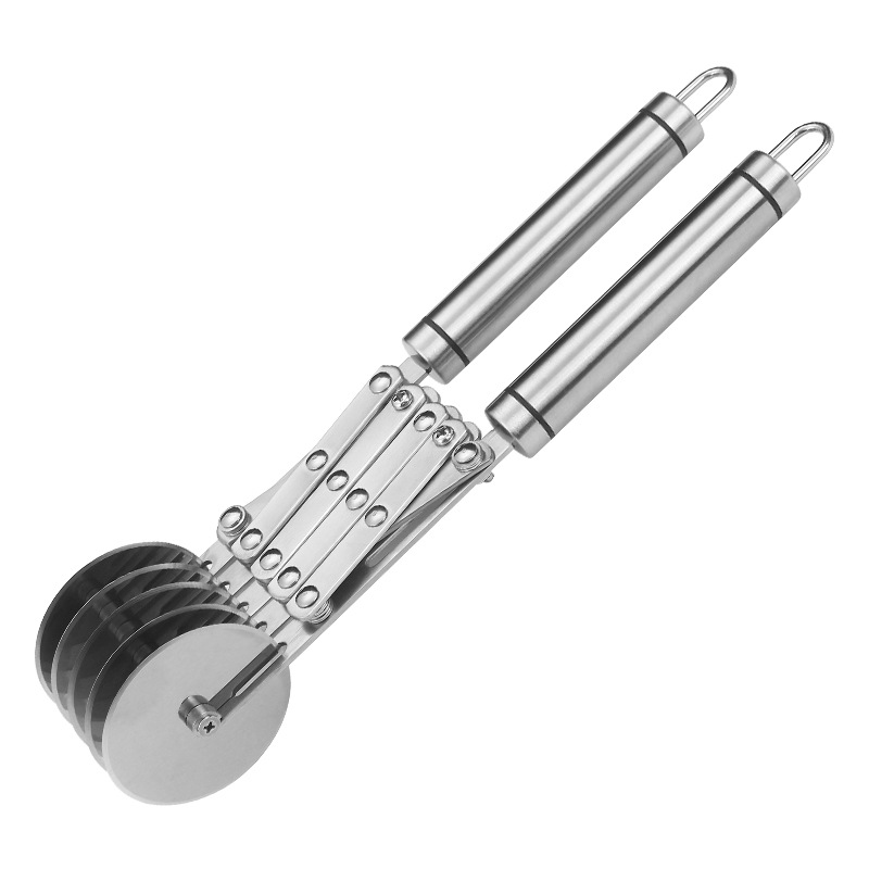 Dao Inox 5 Bánh Răng Cắt Bánh Giò Chéo Quẩy, Pizza