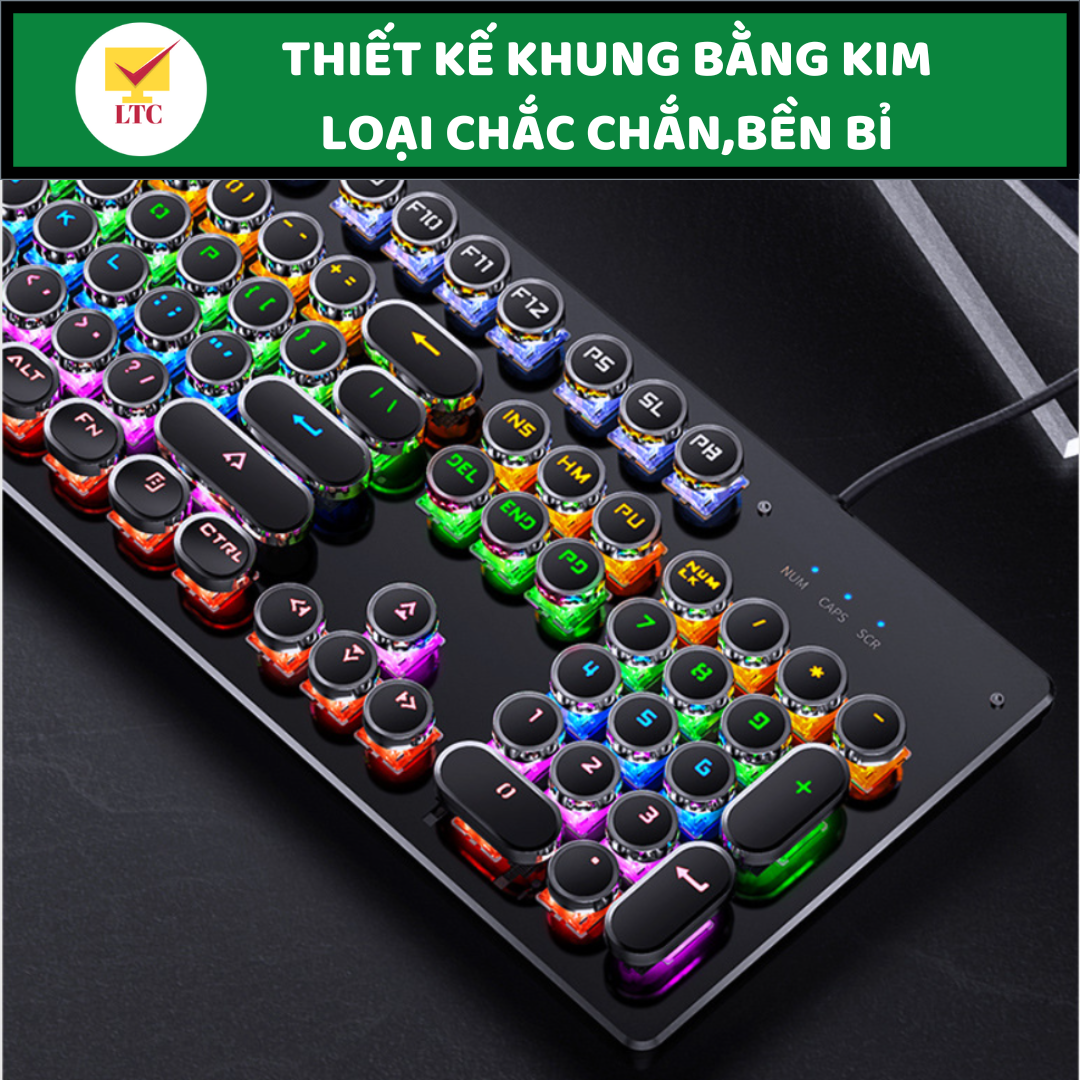 Bàn phím cơ chuyên game T907 SUaPER GAMING, 20 chế độ led tùy chỉnh, kết nối qua cổng usb của máy tính, laptop, pc - Hàng Chính Hãng