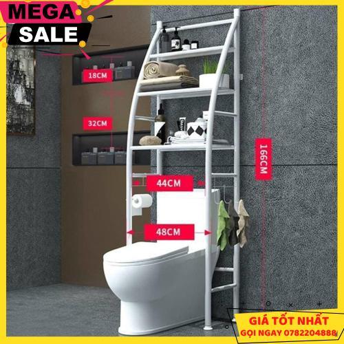 Kệ Để Đồ Nhà Vệ Sinh Tiện Lợi , Kệ Kim Loại Sau Bồn Cầu Giúp Không Gian Sạch Đẹp Và Gọn Gàng - Giao Hàng Toàn Quốc