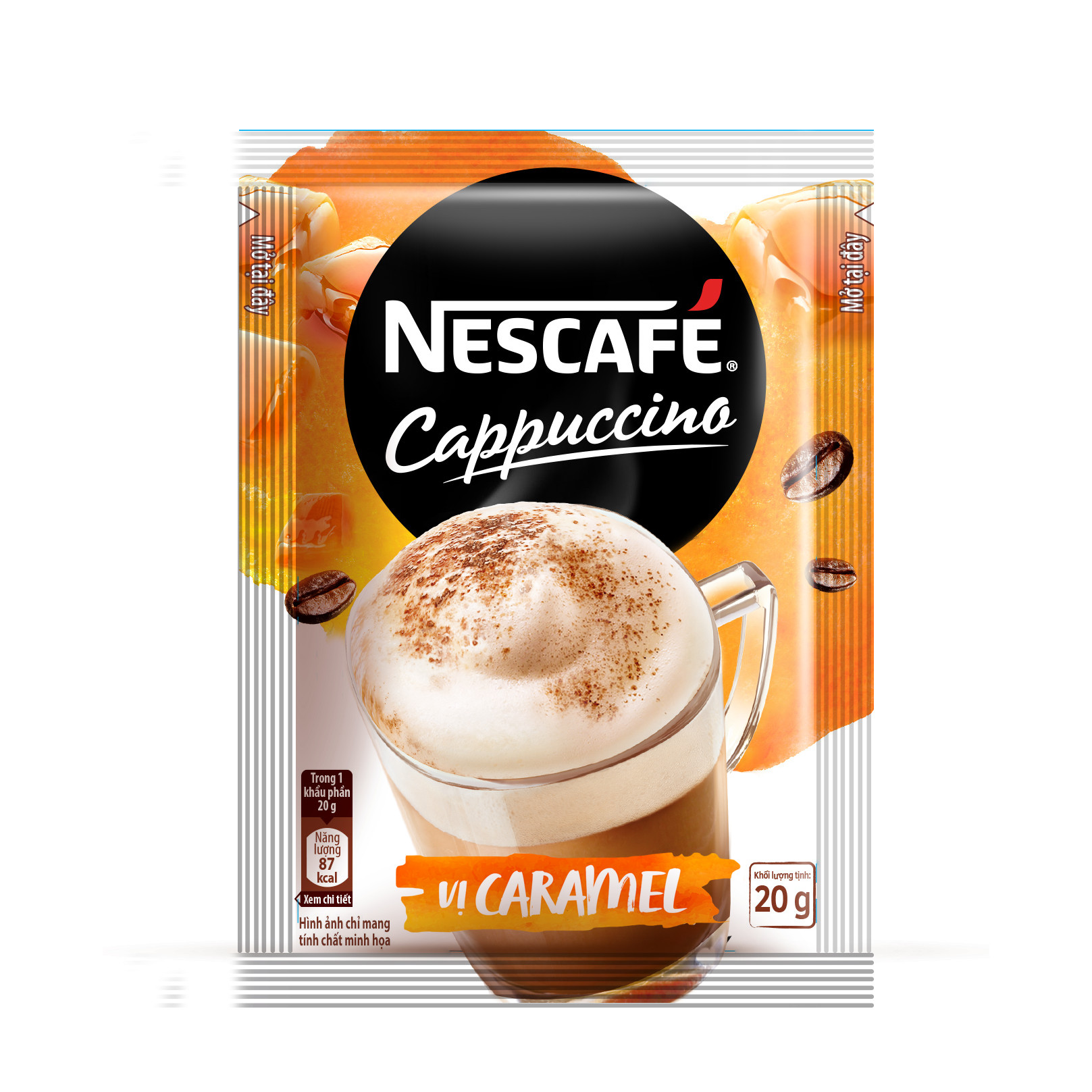 Cà Phê Nescafe Cappuccino Caramel 200g