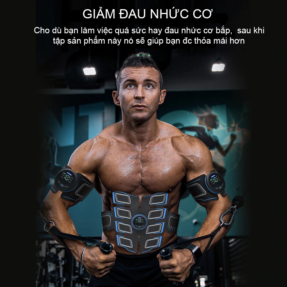 Máy Massage EMS Tập Cơ Bụng 6 CẤP ĐỘ 18 TỐC ĐỘ Miếng dán massage xung điện tập Gym Beauty Body 6 Múi Cho Thân Hình Chuẩn Đẹp