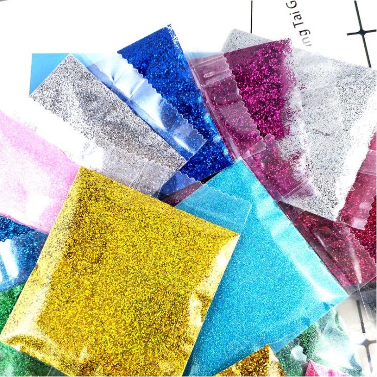Bột nhũ kim tuyến nhiều màu cho các bạn trang trí vỏ ốp điện thoại, đổ epoxy, DIY