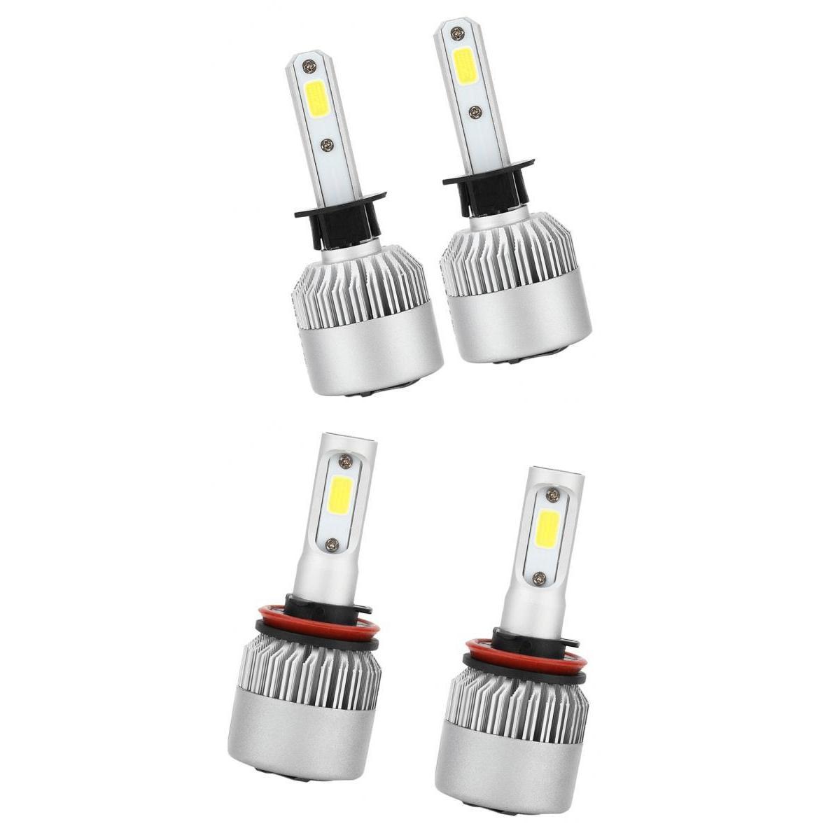 4 Piece LED Headlight Bulb H11/H9/H8/H1 6000K Conversion Kit 72W 7200lm