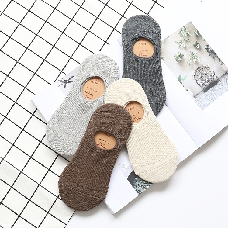 Bộ 5 đôi tất bàn chân nữ Sox Lab Co dãn 4 chiều Size (22-24cm), có đệm silicon ở gót chống tuột