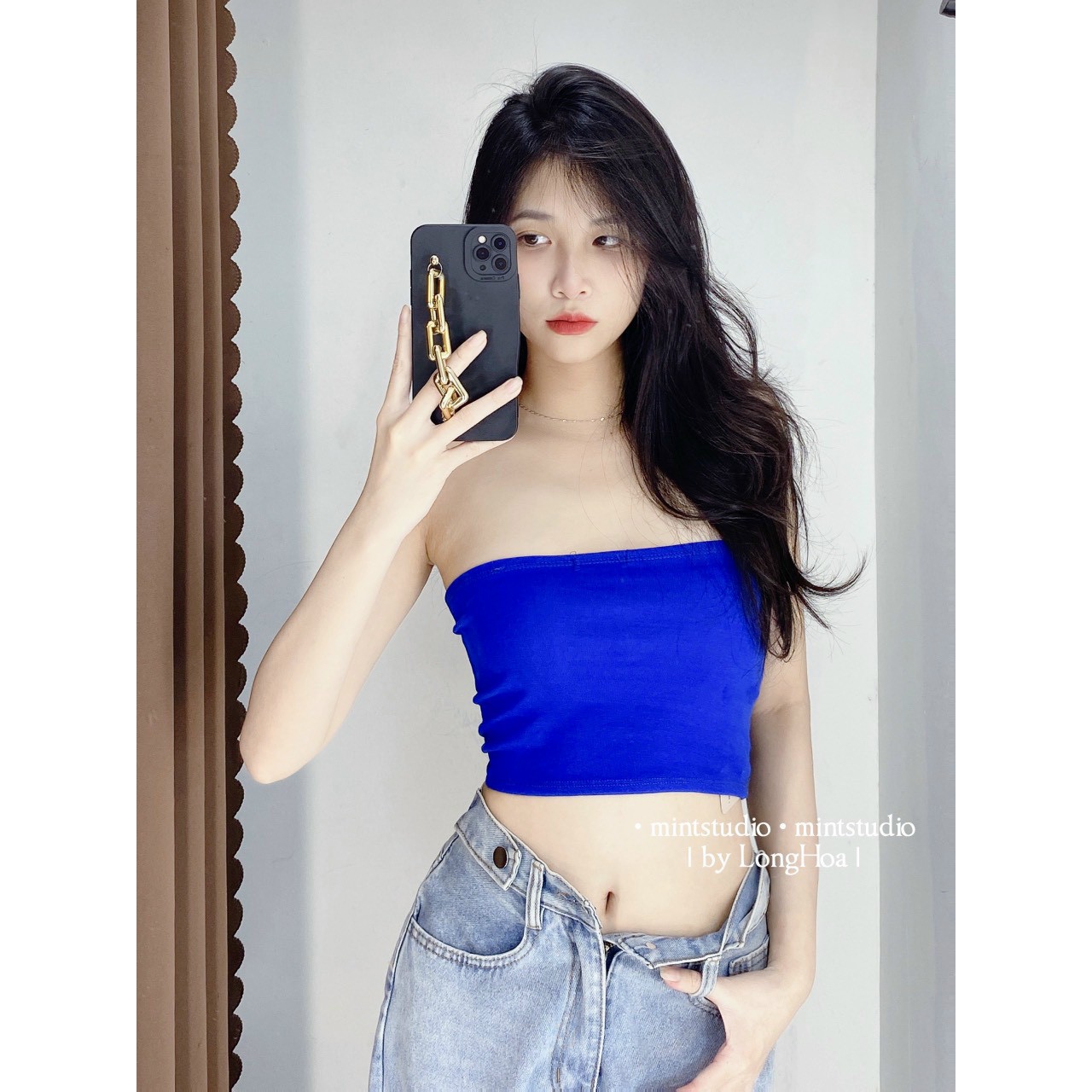 Áo ống croptop mẫu trơn vải thun co giãn dáng ôm nhiều màu