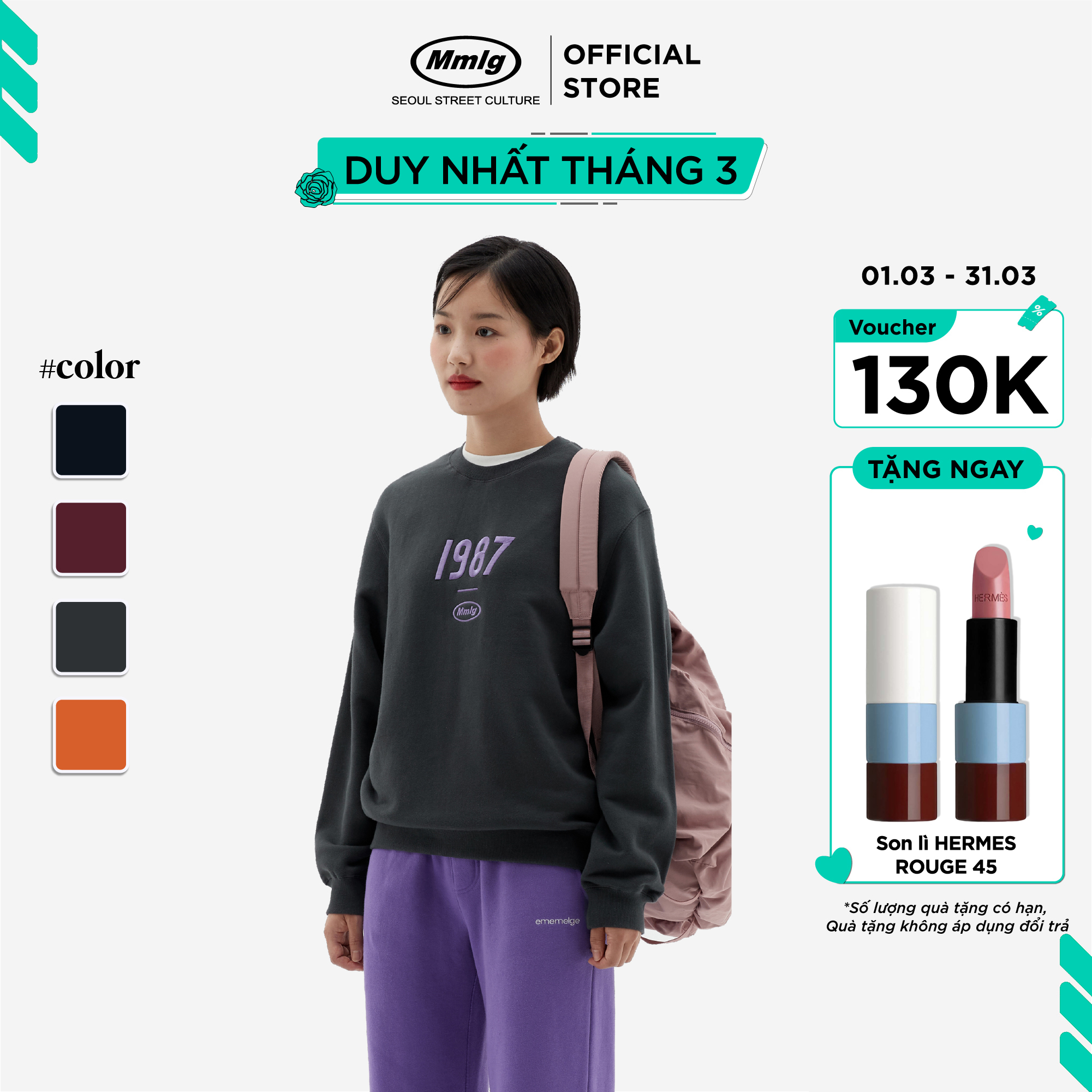 Áo tay dài Mmlg 19Mg Sweat - Áo Hoodie Sweater cho nam, nữ, unisex - MMLGS015