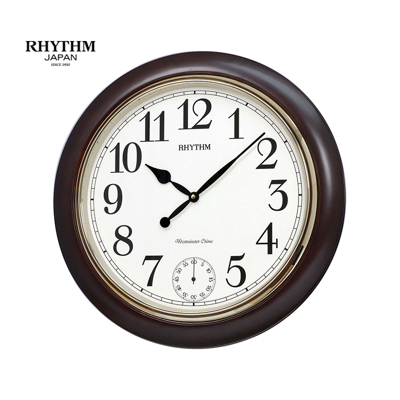 Đồng hồ Rhythm CMH755NR06 -KT: 55.0 x 7.5cm. Vỏ gỗ . Dùng Pin.