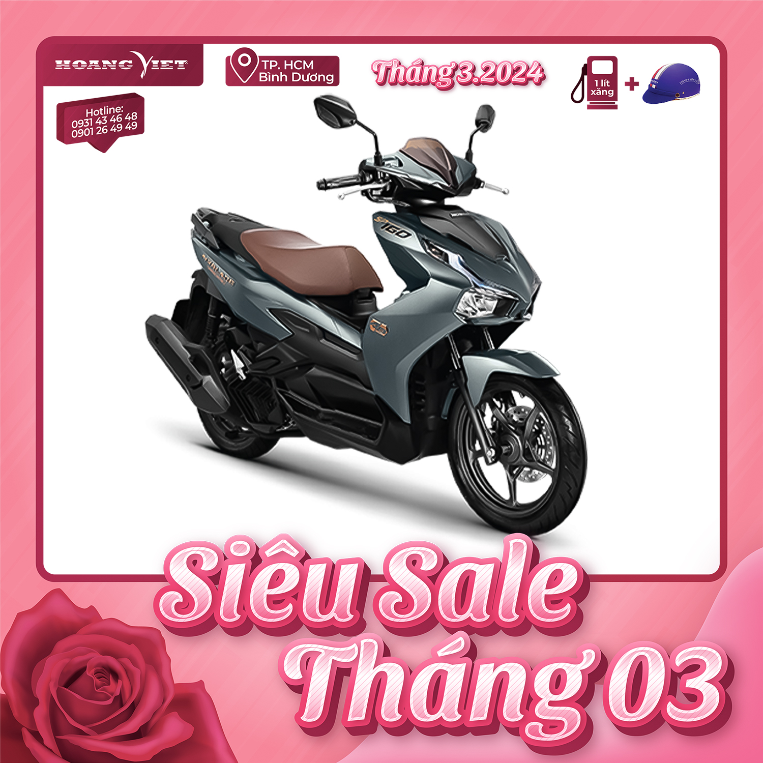 Xe máy Honda Air Blade 160cc 2023 - Phiên bản Đặc Biệt - Xanh Xám Đen