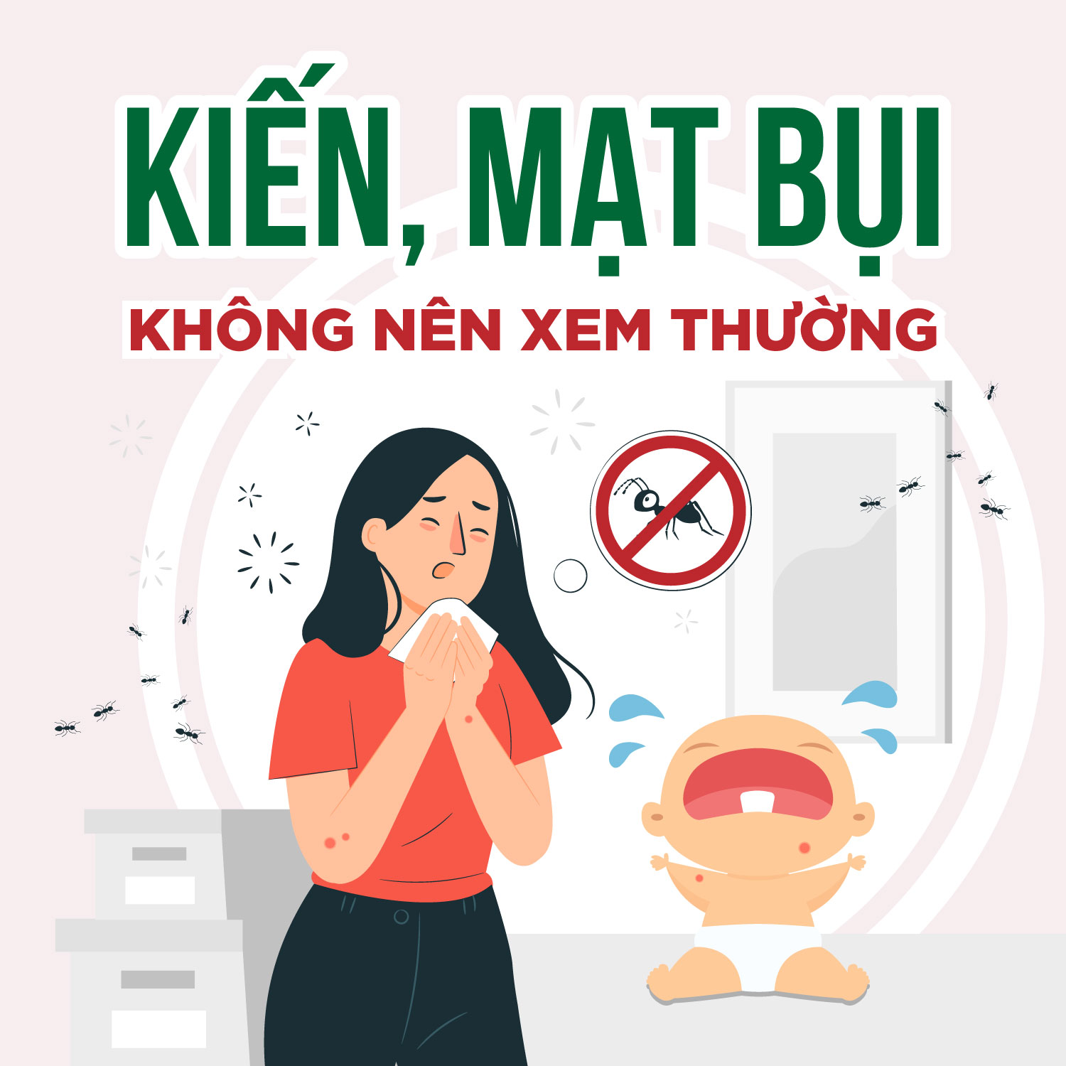 KHĂN ƯỚT LAU SÀN NHÀ ĐUỔI KIẾN PHÒNG MẠT KHÁNG KHUẨN LET-GREEN 12 MIẾNG