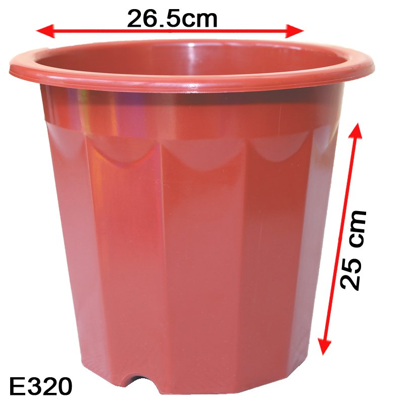25 CHẬU nhựa trồng cây E320 chất lượng dáng cao giữ ẩm được lâu hơn đường kính 26.5x25cm-77497